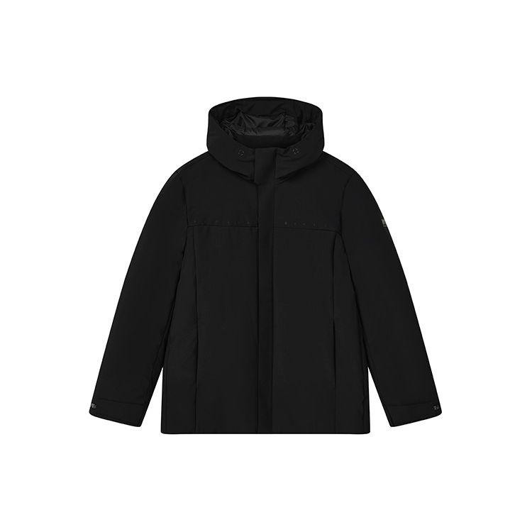 Fila Simple Business Casual Warm Long Sleeve Down Jacket Men Outerwear Black F11M247910F-BK