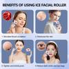 4pcs Ice Roller for Face Facial Roller Massager (De-Puff Eye Bags) Reusable Silicone Face/Neck Ice Mold for Naturally Skin Care