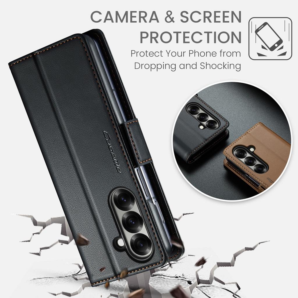 Z Fold7 Phone Leather Stand Case ,Full Body Shockproof Cover Wallet Card Holder Case For Samsung Galaxy Z Fold 7 5G