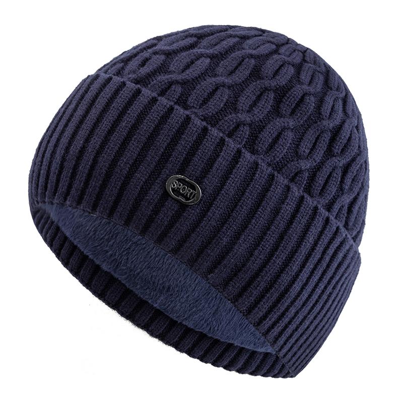 New Style Unisex Dandy Cap Stylish Soft Beanie Hats Winter Hat Fur Lined Warm Cap For Men Women Thicken Ski Sports Knitted Hat