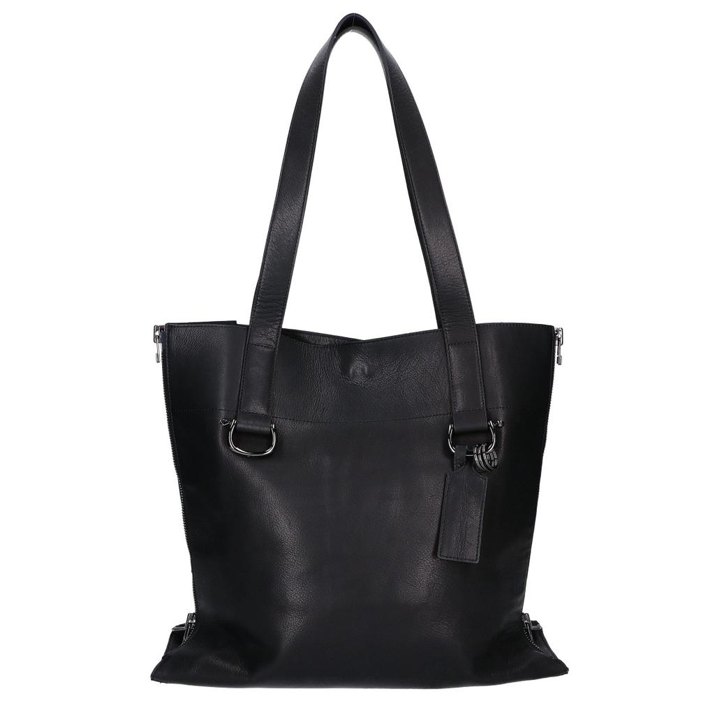 discord Yohji Yamamoto [Excellent Condition] DA-I81-796 Zipper Tote Side Zip Leather Tote Bag blackUsed