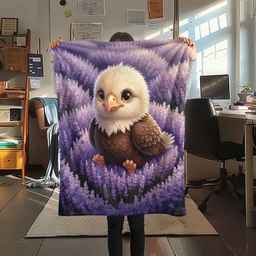 1Pc Cartoon Print Flannel Blanket, High Quality Comfortable for All Seasons, Home Decor, Warmth and Comfort, Perfect for Christmas Birthday Gift