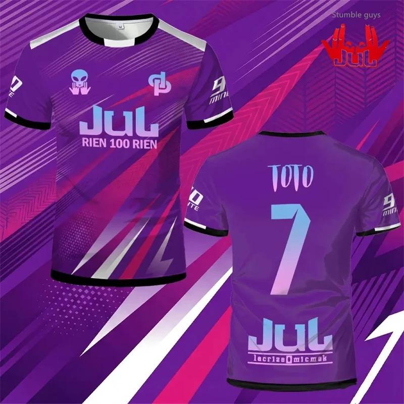 Summer Maillo Jul T-shirt Youth Training Breathable Quick Drying Football Jersey Men's Custom Outdoor Sports Tops Kids Fan Gifts
