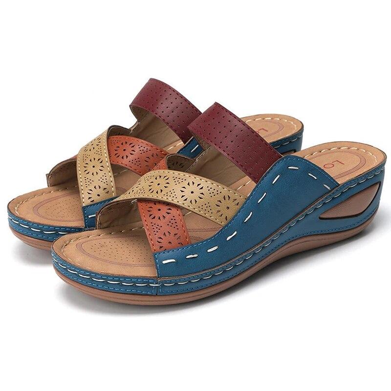 Sandale pentru femei 2024 Pantofi de modă pentru femei Pantofi de vară cu toc Sandale pantofi de plajă pentru femei