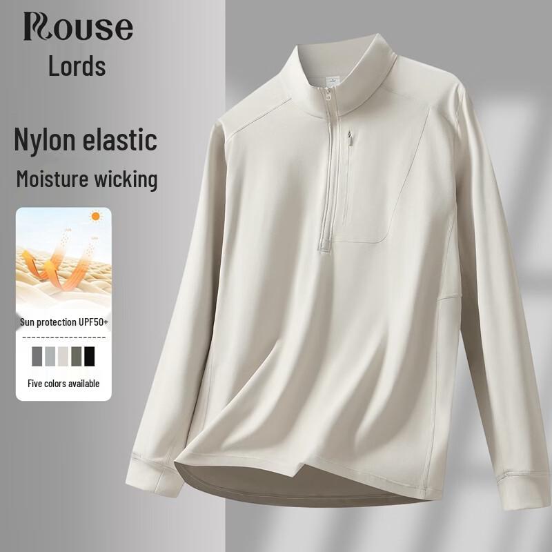 Men s Sun-Protective Breathable Long-Sleeve Polo T-Shirt 3XL