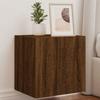VidaXL Wall-Mounted TV Stand with LED Lights, Hanging Television Cabinet, Floating TV Unit, Modern, Brown Oak Wood 837258