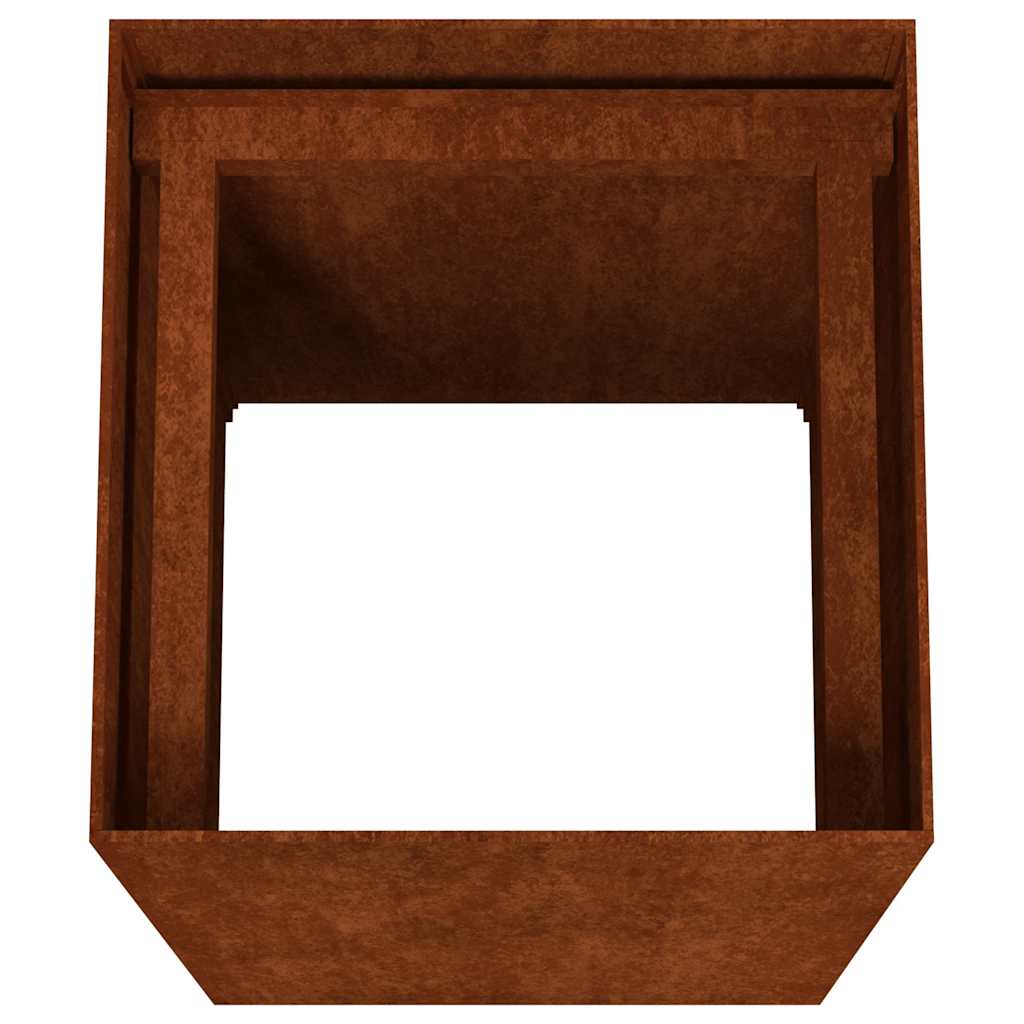 Plant Pot 40x40x80 Cm Corten Steel