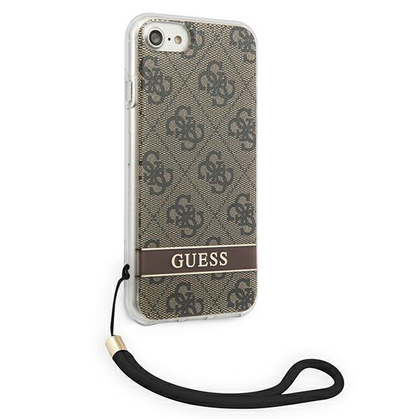 Guess Guohci8H4Stw Iphone Se 2022 / Se 2020 / 7/ 8 Brown Hardcase 4G Print Strap