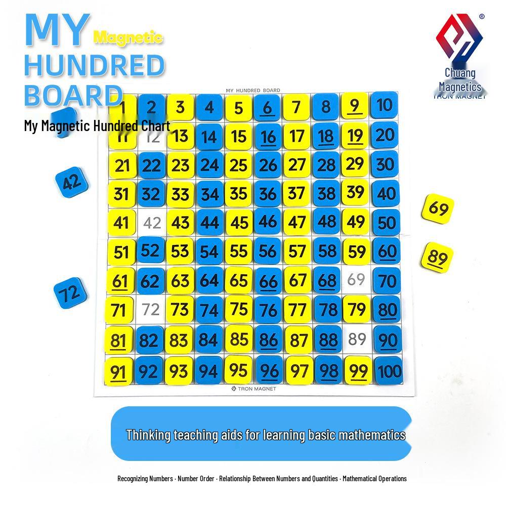 Magnetic Montessori Math Toys: Folding Hundred Board for Primary School CE CPC Certified