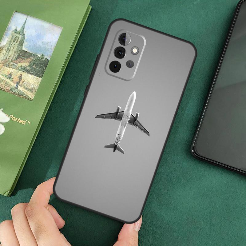 Aircraft Airplane Fly Travel Case For Samsung Galaxy A54 A12 A22 A32 A52 A72 A52S A14 A70 A51 A71 A33 A53 A73 Cover