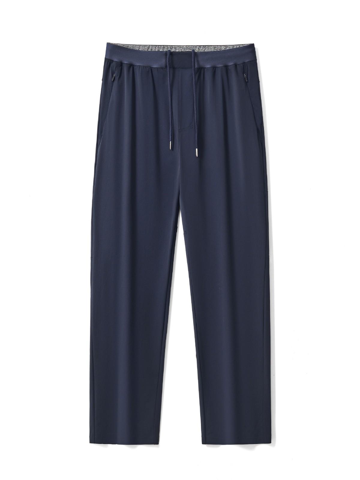 

Men s High Elasticity Woven Casual Summer Pants with Side Pockets 2XL королевский синий