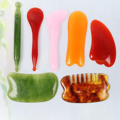 Natural Rose Quartz Jade Gua Sha Board Massage Stone Guasha Scraping Facial