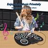 Electronic Drum Set Hand-rolled Drum 9 Pad MIDI Interface Supports DTX Games Portable Drum Set Gifts with Drumsticks Pedals