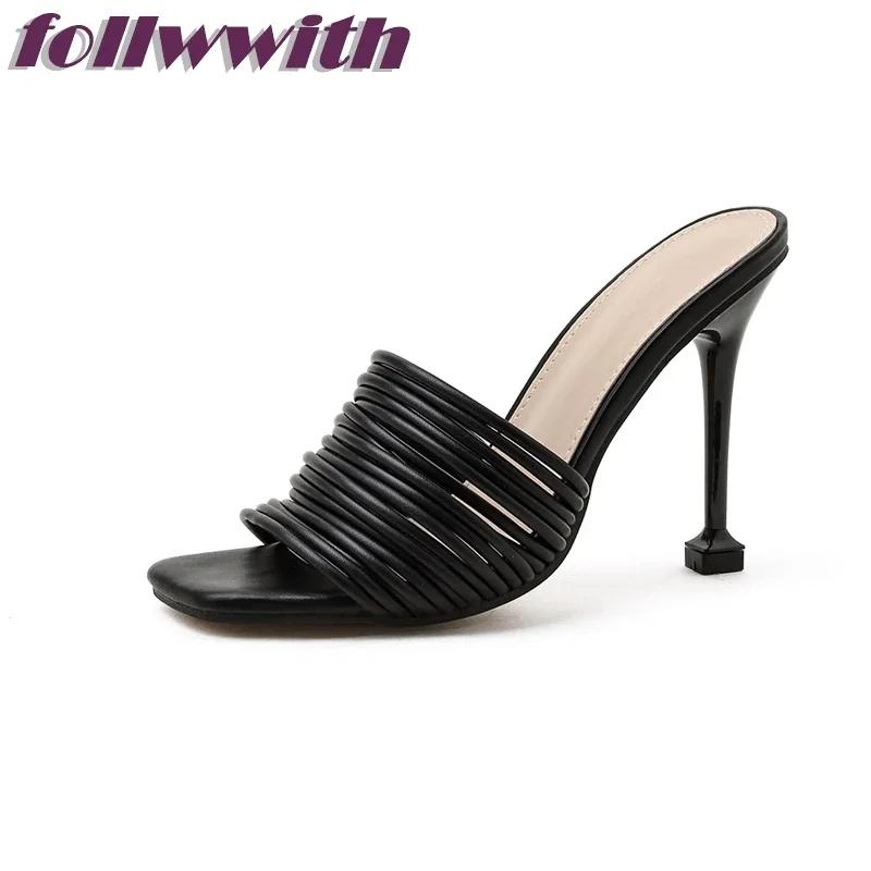 Fashion Blue Narrow Band Women Slipper Square Toe Concise Summer Concise Sexy Fashion Sandals Fashion Modern Unique Daily Shoes