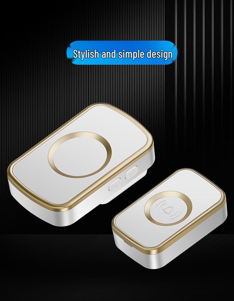 Long-Range Wireless Doorbell with Remote Control and Dual Chimes for Home & Elderly Assistance