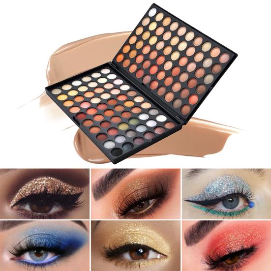 

120-цветная водостойкая палитра теней для век Долговечные безопасные ингредиенты Многоцветная палитра теней для век в течение всего дня