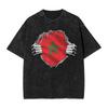 Morocco Flag Moroccan Washed T Shirts Streetwear  Novelty TShirts  Tees for Men Women Short Sleeve Harajuku Graphic Printed