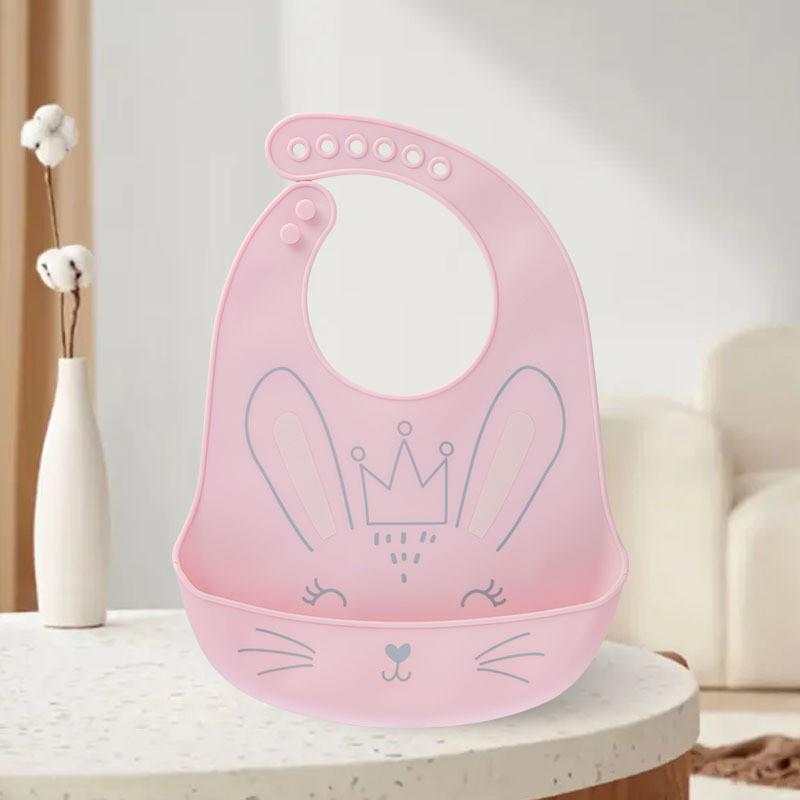 Waterproof Food-Grade Silicone Baby Bib - Leak-Proof, Self-Feeding, Drool Protection