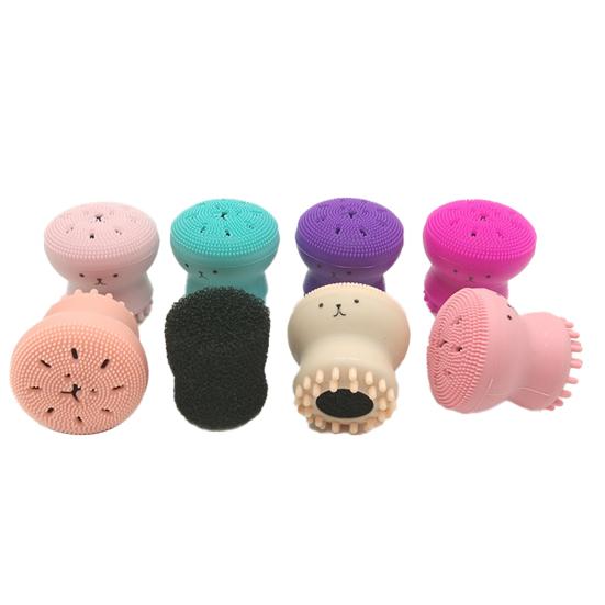 Face Brush Soft Silicone Facial Cleanser Sensitive Skin Deep Pore Cleansing Exfoliating Massage Brush Heads Waterproof Skincare Tool