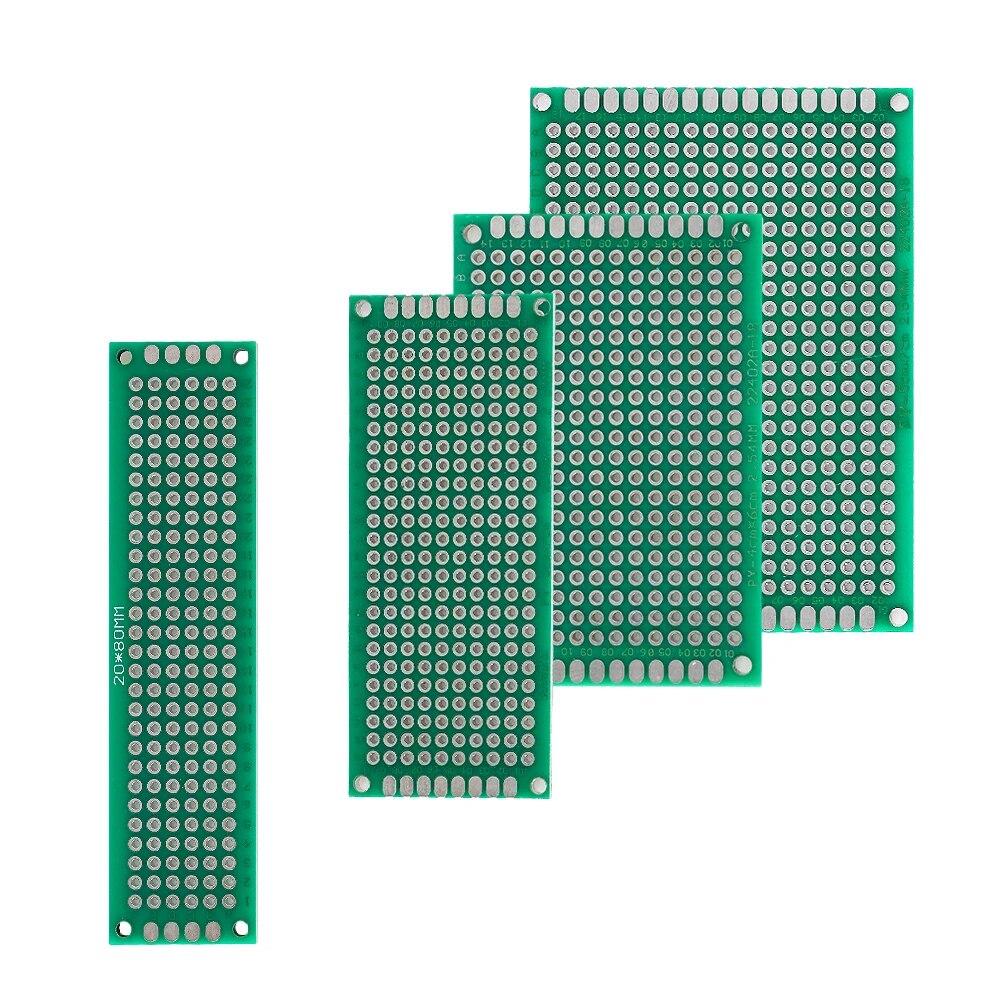 4PCS/Lot PCB Board Prototype Board Green Double Sided PCB DIY Electronic Kit 2x8cm 3x7cm 4x6cm 5x7cm Circuit Boards