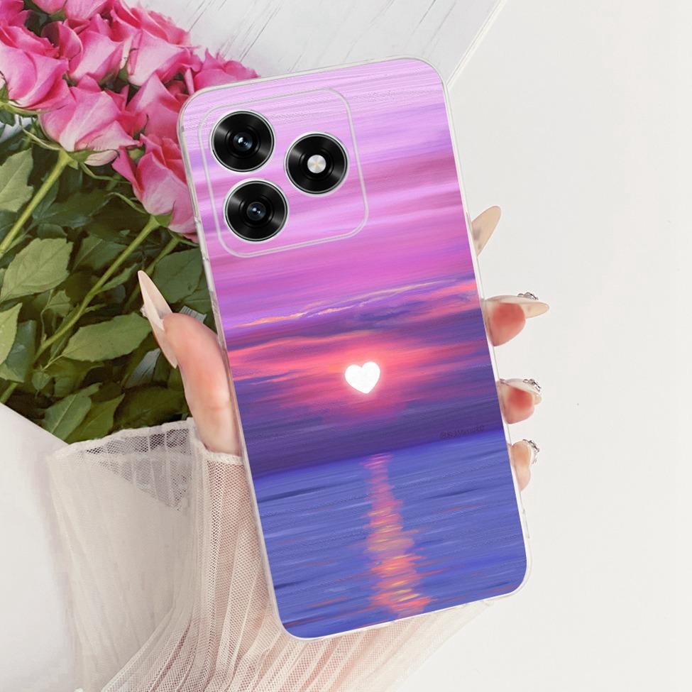 Etui na Honor X5C Plus Pokrowiec Przezroczysty Luksusowy Uroczy Kot Moda Motyl Fajny Malowany Obudowa Na Honor X5cPlus