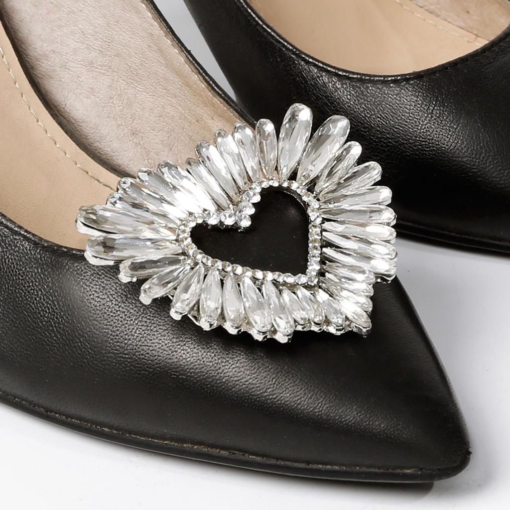 Square Clamp Shoe Clip Wedding High Heel Women Bride Shoes Decoration Rhinestone Shiny Decorative Clips Butterfly Charm Buckle