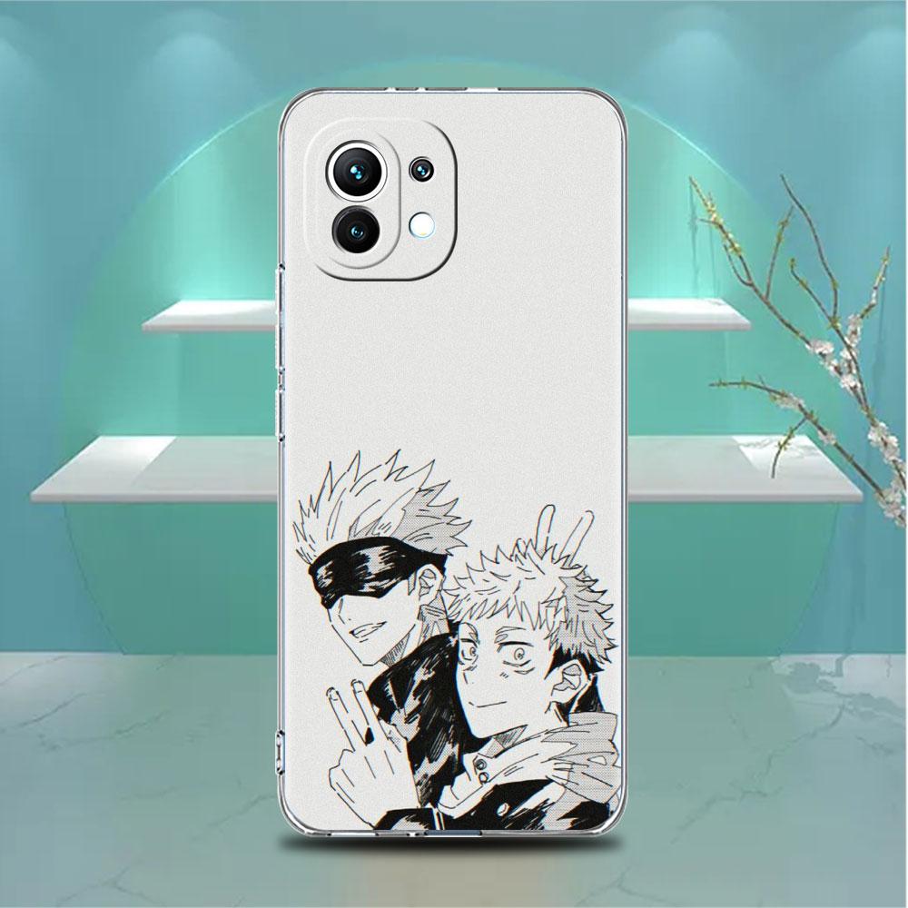 Cute Jujutsu Kaisen Anime Clear Case For Xiaomi Mi Poco X3 NFC M3 Pro F3 F1 11 Lite 12 Note 10 11T 9T Transparent Phone Cover