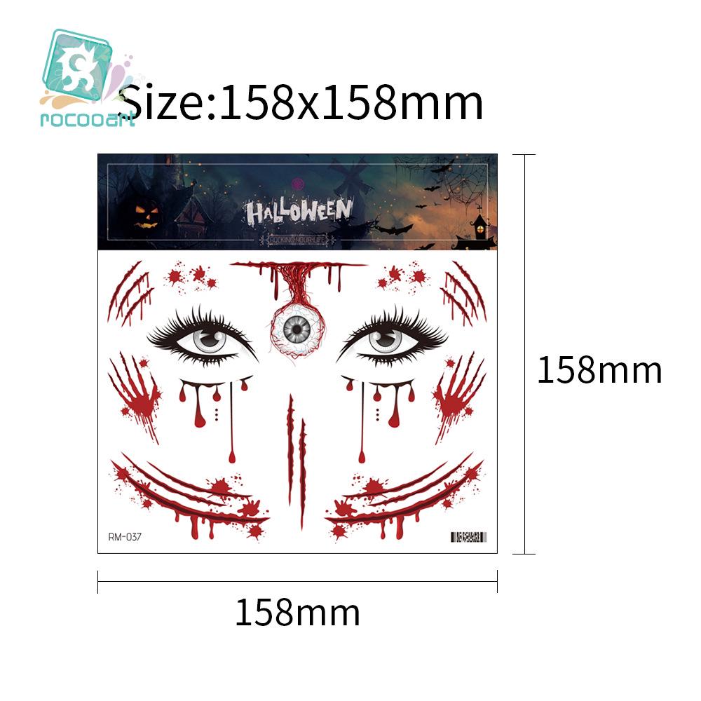 Realistic Halloween Scar Face Tattoo Stickers - Waterproof Makeup Terror Stickers