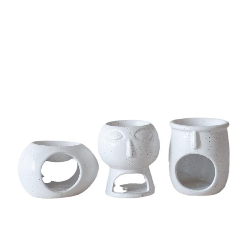 Kreativní kreslený svícen ve tvaru svíčky, keramický hořák na esenci, kadidlo, lampa na svíčky, domácí dekorace a ozdoby