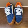 Blue and white embroidery personalized color matching American street board shoes lightning shoes fat bread shoes casual shoes cloth