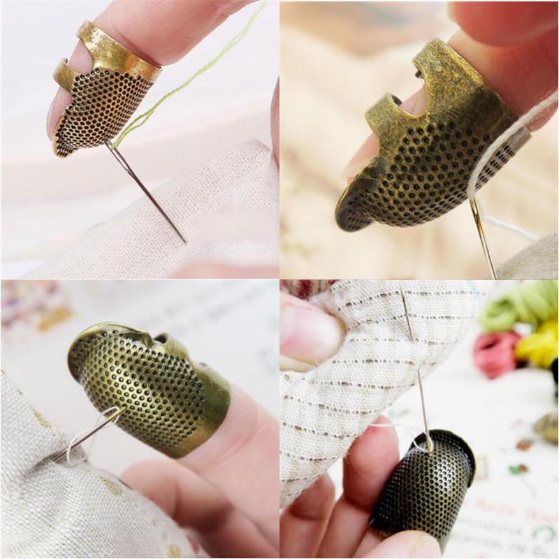 Vintage Adjustable Metal Finger Protector for Sewing & Quilting