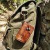 Vintage Genuine Leather Key Holder Zipper Key Wallet Case Cowhide Coin Purse Handmade Keychain Pouch for Men Women