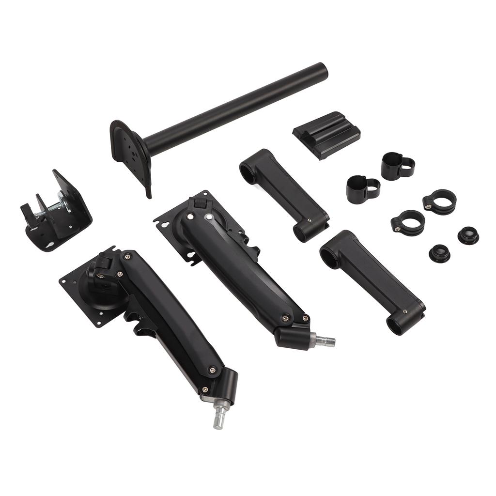 Computer Monitor Double Arm Bracket Adjustable Spring Monitor Mount Swivel Vesa Arms with C Clamp