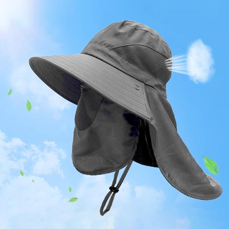 

1 шт. Шаль-шляпа Спортивный стиль Солнцезащитная шляпа Модная Универсальная Закрывающая лицо Персонализированная Простота С полями Шляпа-рыбак Купол