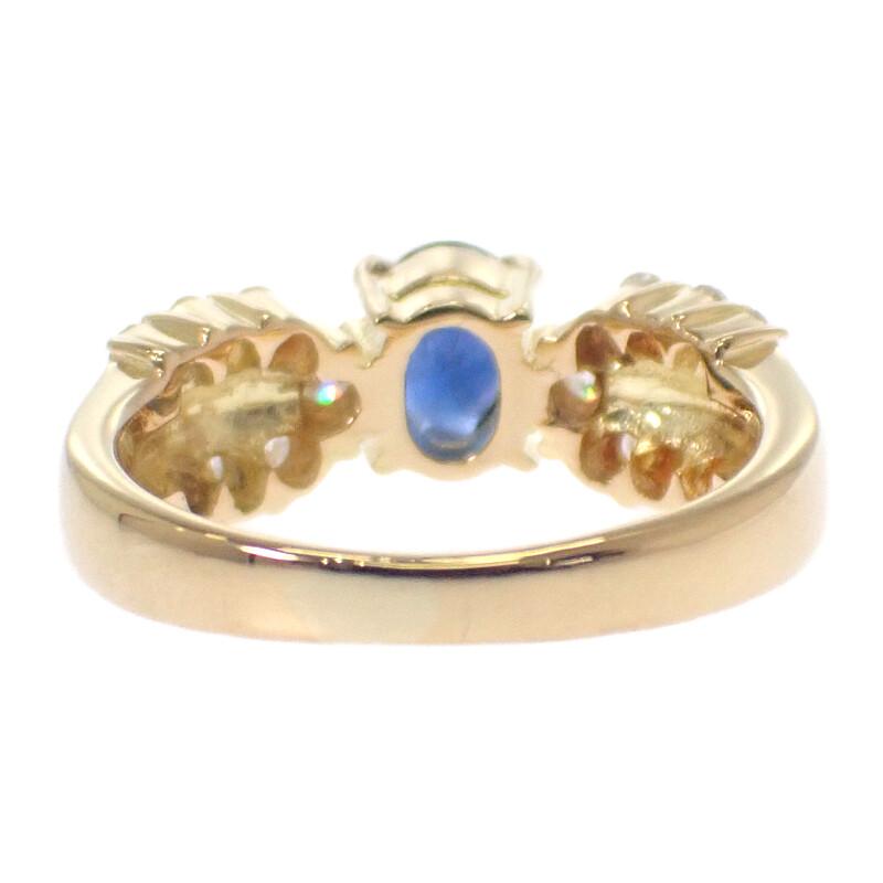 no brand  #8(JP Size) ring blue K18 yellow gold Women