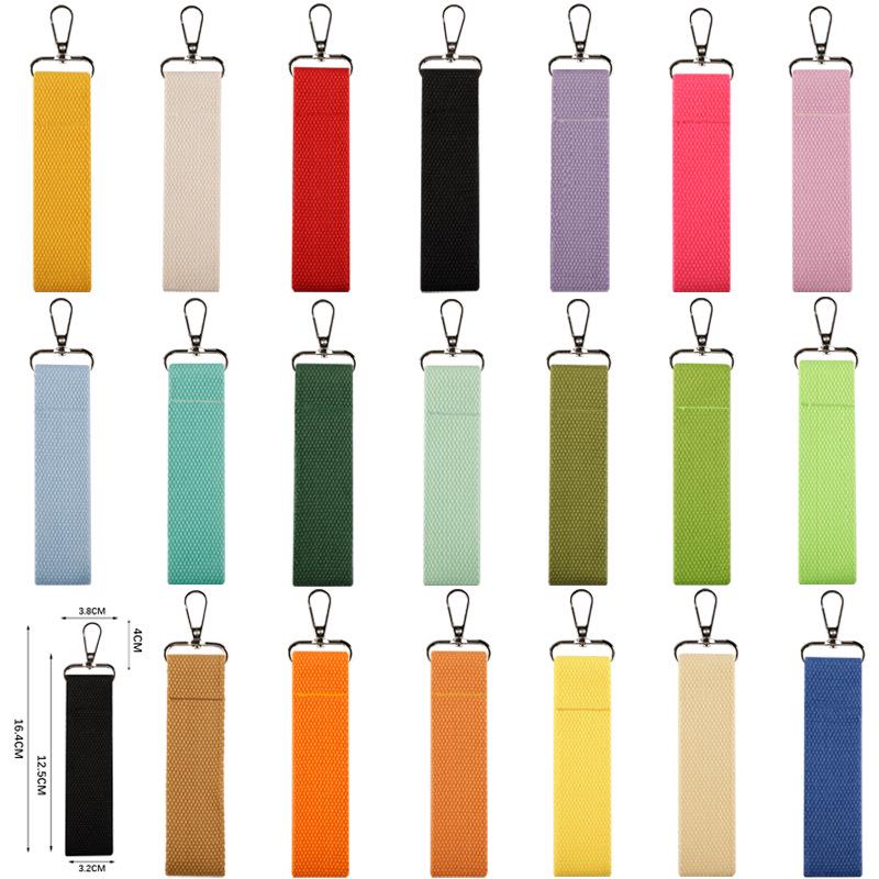 Korean Ins Style Macaron Color Handmade Name Tag Anti-Lost Keychain Strap