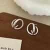 Koreanische geometrische unregelmäßige runde Ohrringe: Elegante, Einfache, Vielseitige Ohrstecker für Damen