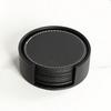6Pcs/set Leather Coaster PU Leather Dining Table Mat Coffee Coaster Thermal Insulation Water Cup Mat