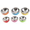 6Pcs Set Color Stainless Steel Bowl Heat Insulation Salad Noodles Bowl for Home Kitchen(13cm S )