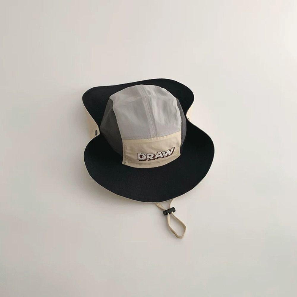 Summer Children Fisherman Cap Quick-dry Outdoor Sunscreen Hat Boys Girls Bucket Cap  3-10 Years