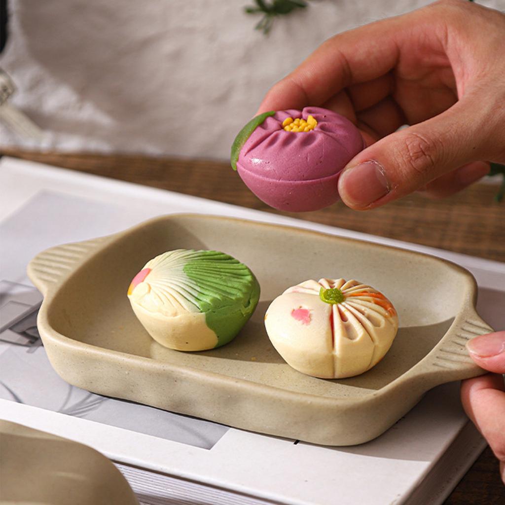 Rustic Stoneware Butter Dish With Lid, Handmade Rectangular Ceramic Butter Tray for European Butter Block and Breakfast Table