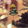 Christmas Firefighter Ornaments Handmade Resin Firefighter Car Pendant for Christmas Tree Party Decoration
