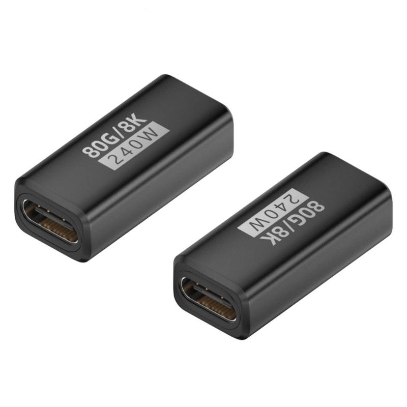 USB C Adapter 240W 80Gbps 8K@60Hz for Thunderbolt4/5 and Phone 16 15 with Fast Charging Display