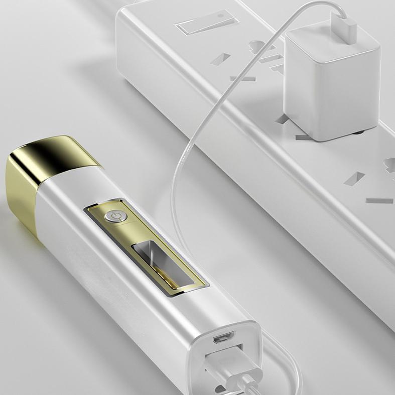 Portable LED Flashlight 4 Modes Waterproof USB Rechargeable Flashlight Outdoor Emergency Lamp Power Bank