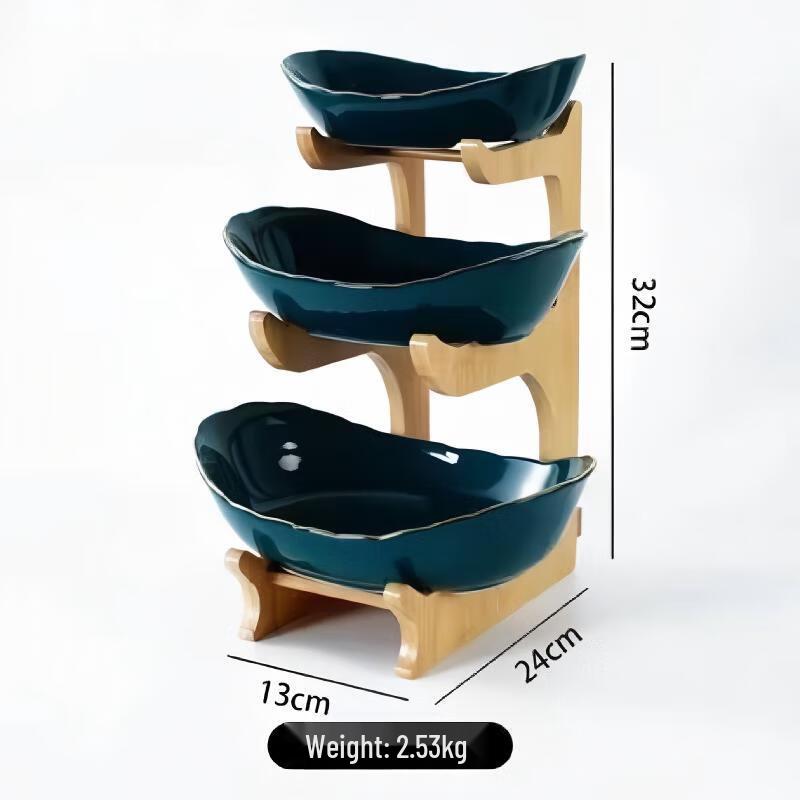 Nordic Ceramic Multi-Layer Fruit Basket with Drawer