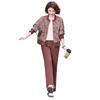 Mom’s Casual Plus-Size Two-Piece Sportswear: Spring & Autumn Fashion for Middle-Aged & Elderly