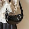 Casual lazy style simple soft leather dumpling bag women's fashion versatile personality lightweight shoulder messenger bag