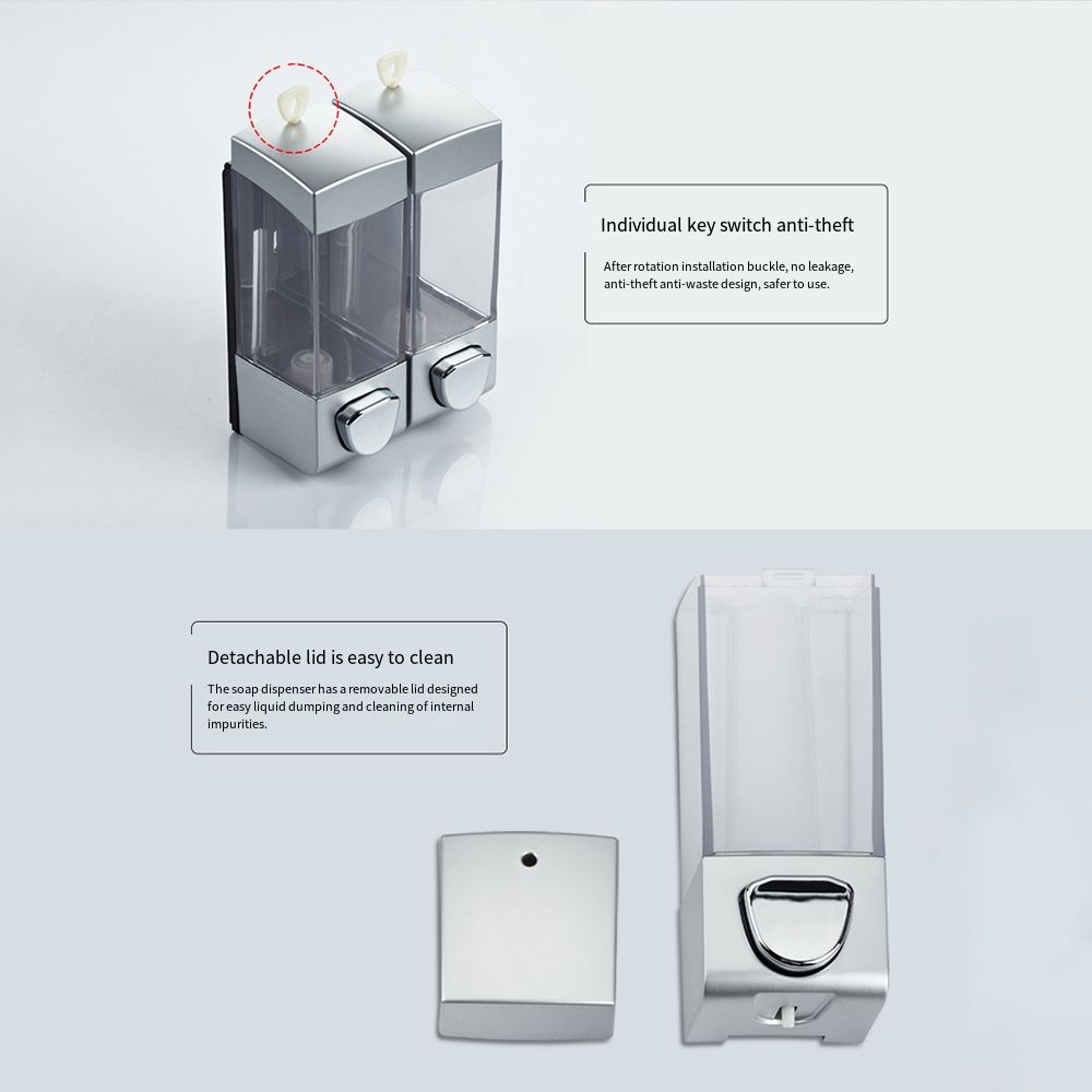 Wandmontierte Duschgelbox Manuelle Presse Shampoo Spenderflasche Handdesinfektionsmittelbehälter Küche