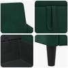 Sofa Set with Storage 2 pcs Dark Green Polyester