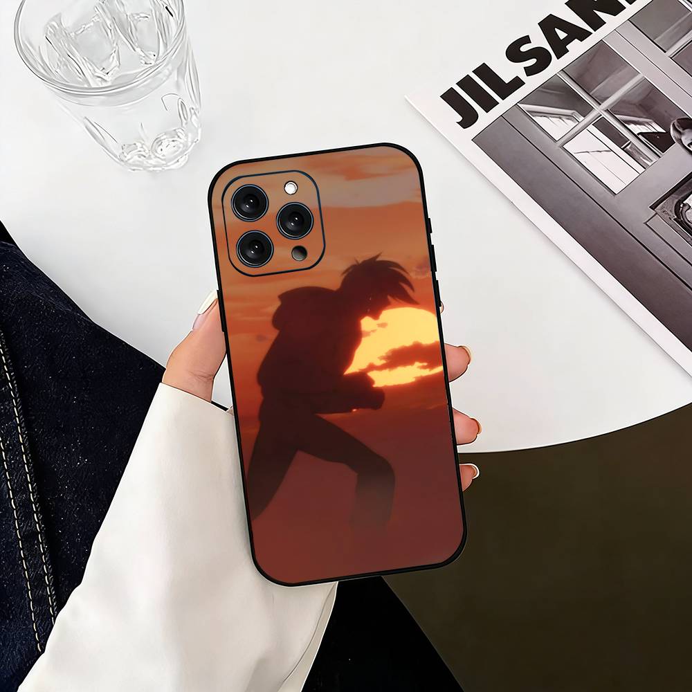 

A-Ashitas No Joe Anime Phone Case For iPhone 17,16,15,14,13,12,11 Plus,Pro Max,XS,Soft Silicone Black Cover iPhone13